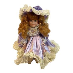 Kingstate The doll-crafter  Collection Doll 17inch Ginger Hair Green Eyes Purple
